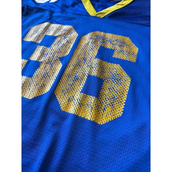 Vintage NFL LA Rams #36 Bettis USA Made Logo Athletic L Blue Football Jersey - Picture 6 of 9